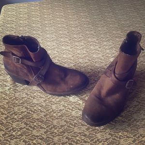 Brown suede Italian Booties